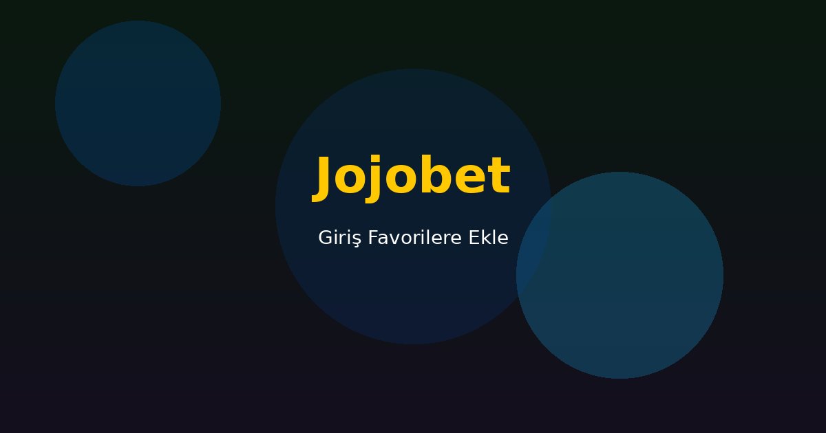 Jojobet